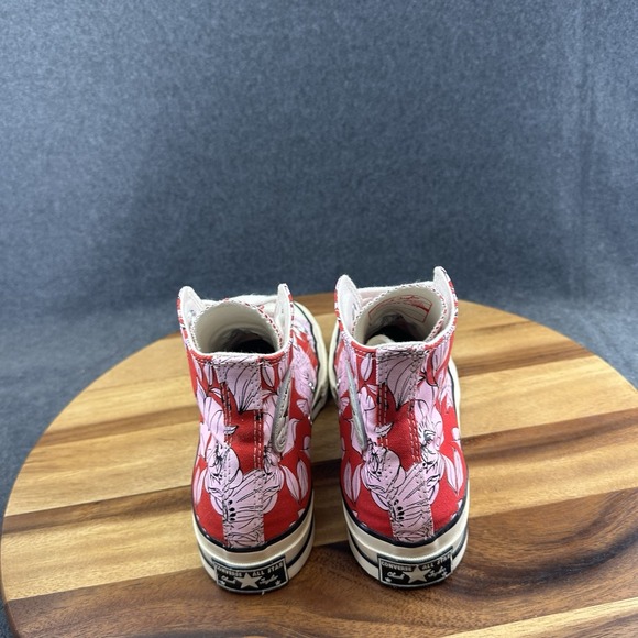 CONVERSE Chuck Taylor 70 Vintage Floral Hi Top Sneaker 568373C University Red 7 - Picture 7 of 10